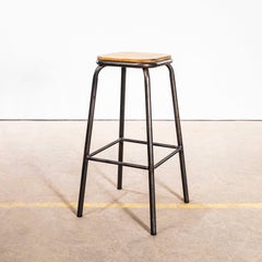 1950’s Vintage Mullca Industrial French Stacking High Stool - Steel