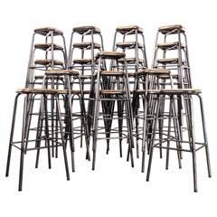 1950’s Vintage Mullca Industrial French Stacking High Stool - Steel