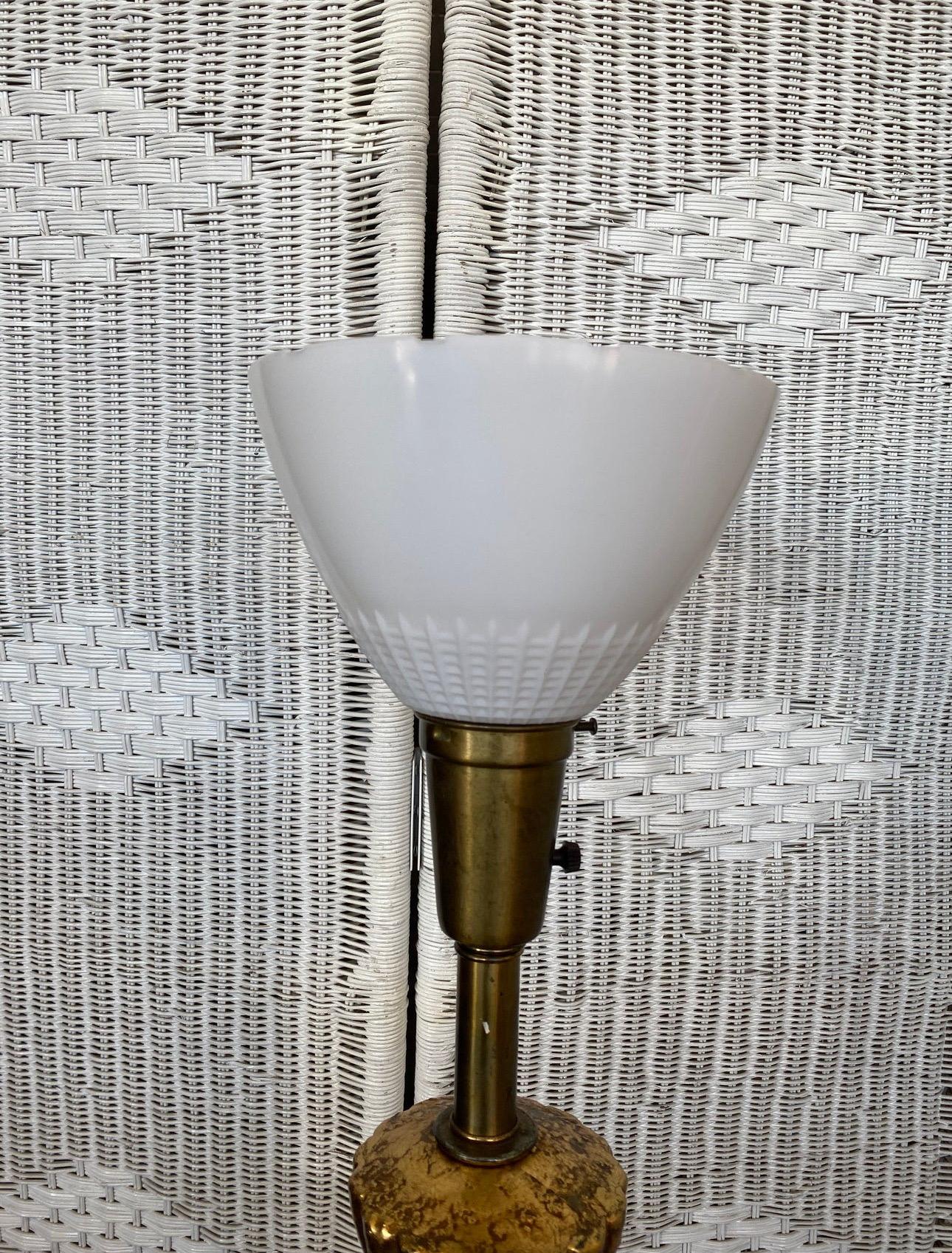 1950's Vintage Nardini Studio Gilded Floor Lamp In Good Condition For Sale In San Carlos, CA