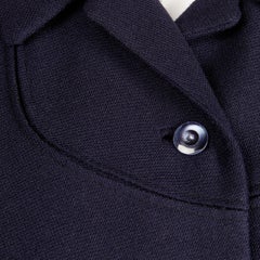 1950s Vintage Navy Blue Wool Blazer Jacket Size XS