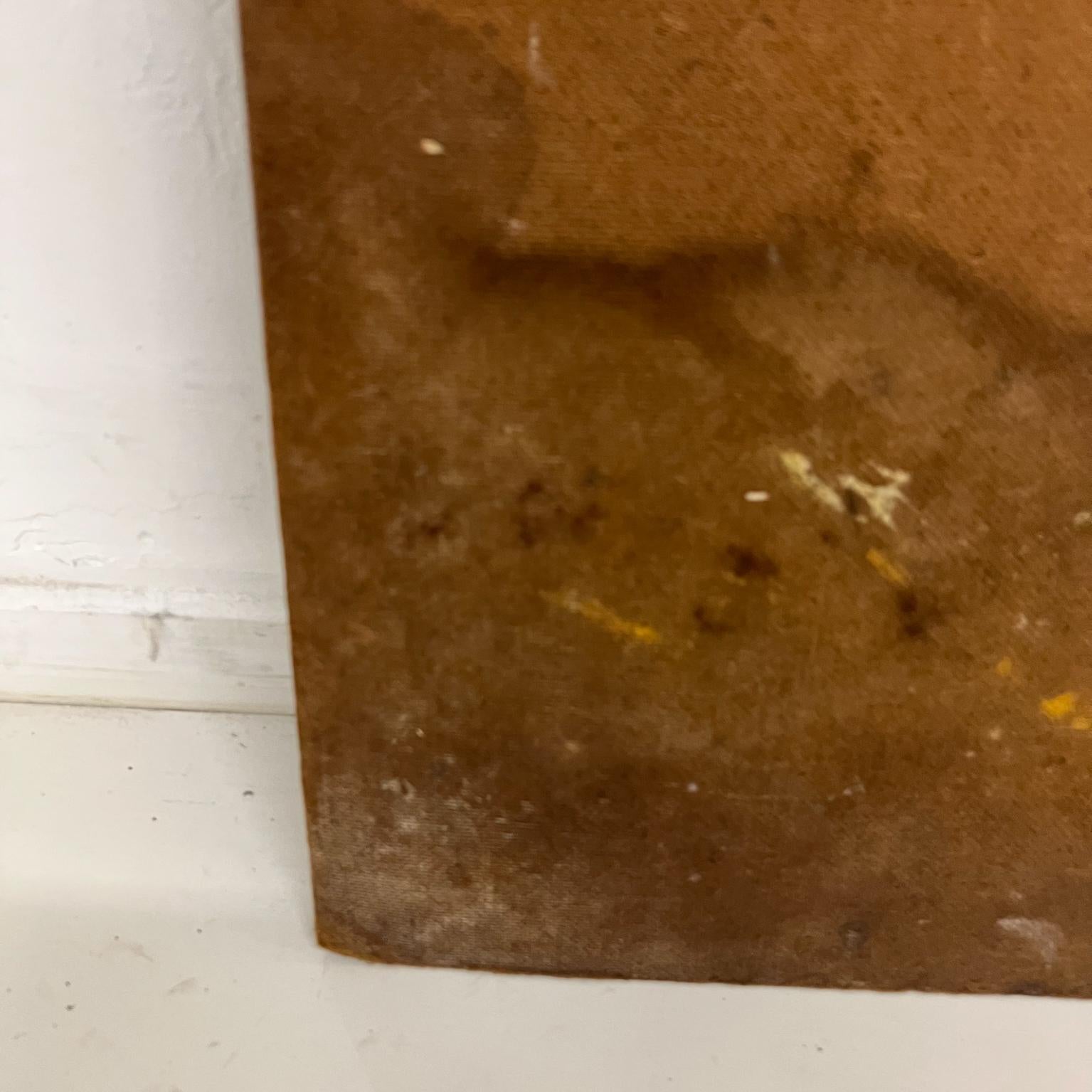 1950s Vintage Original Art Oil Painting Still Life Cup and Saucer on