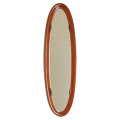 1950s italian Vintage Wall Mirror with Solid Wood Refined Frame