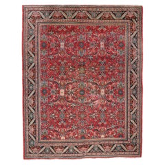 1950's Vintage Persian Mahal Carpet with Traditional Style
