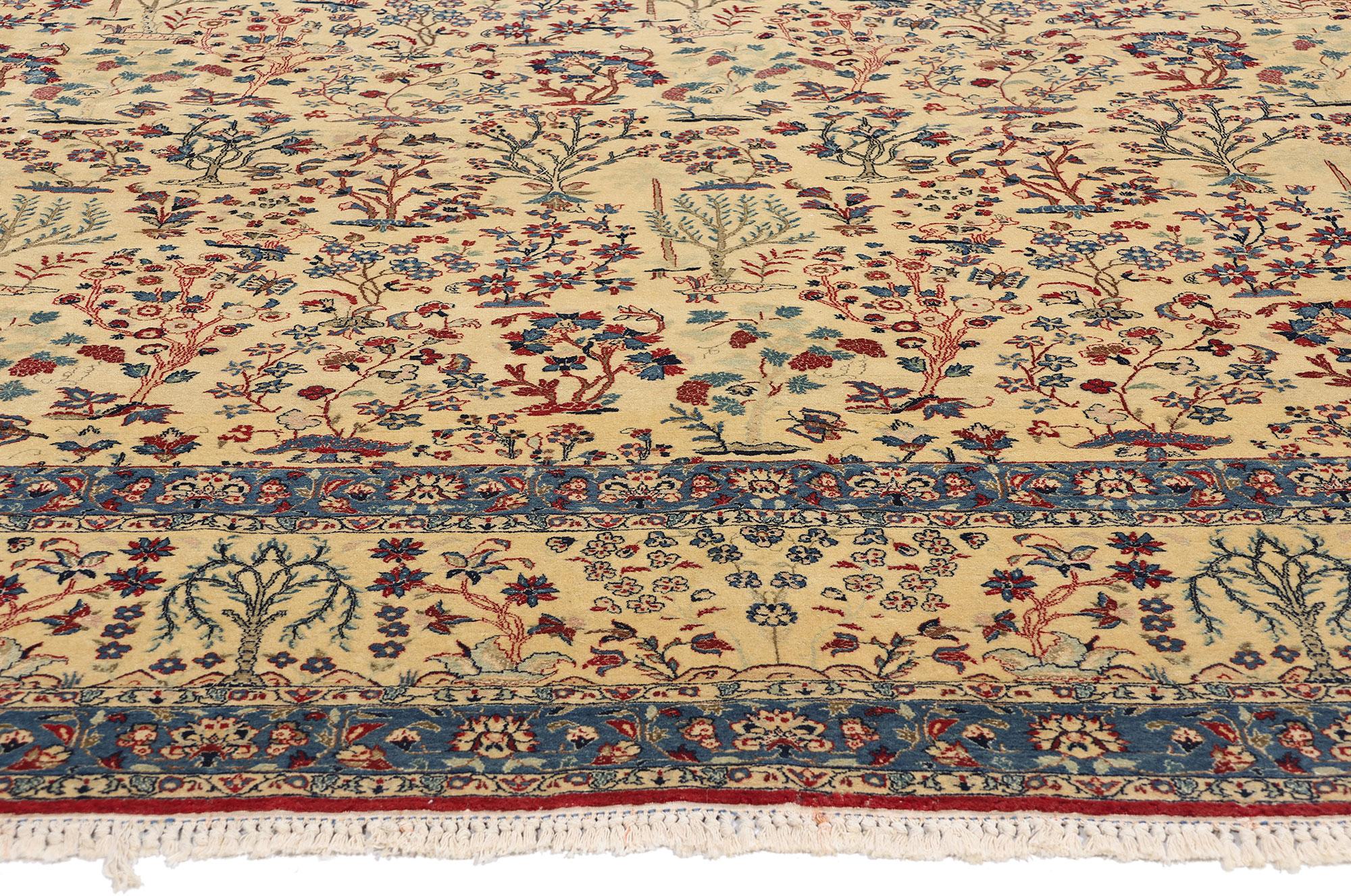 1950's Vintage Persisch Tudeshk Nain Teppich mit traditionellen Stil (Neoklassisch) im Angebot