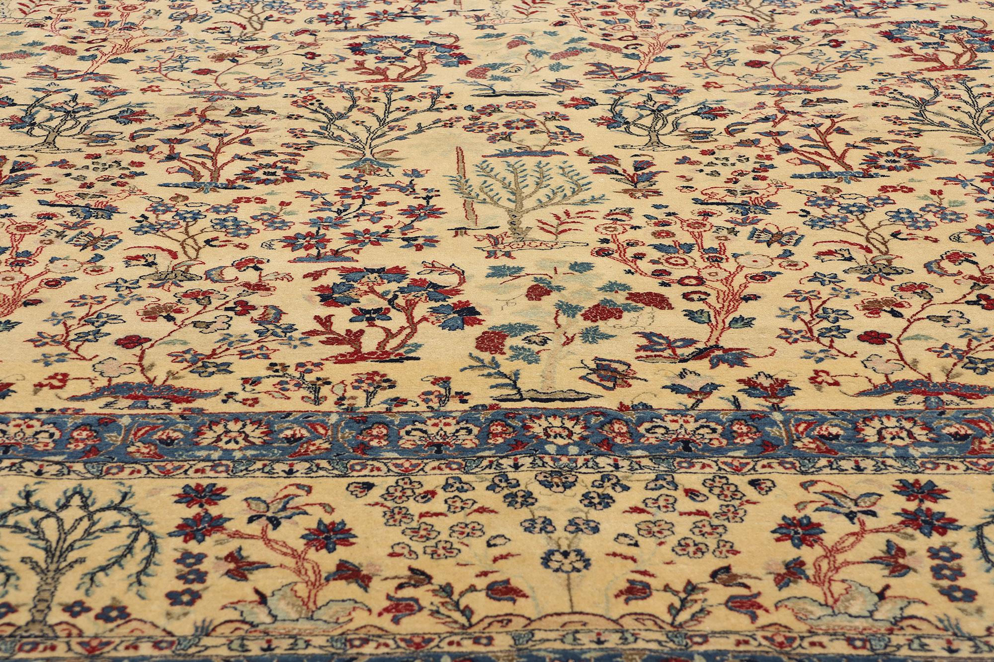 1950's Vintage Persisch Tudeshk Nain Teppich mit traditionellen Stil im Zustand „Gut“ im Angebot in Dallas, TX