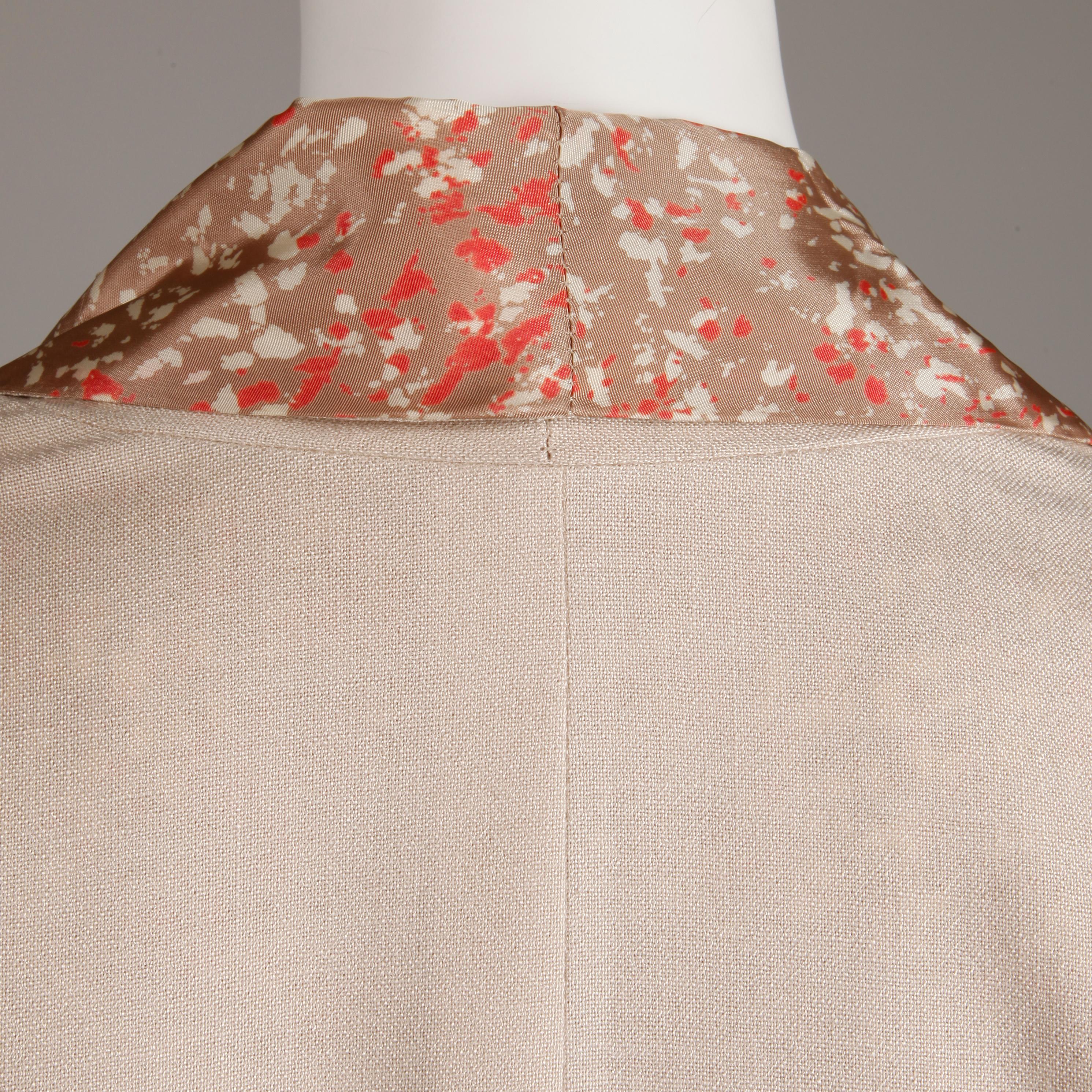 1950s Vintage Pink, Mauve + Beige 3-Piece Matching Dress/ Coat/ Belt Ensemble 8