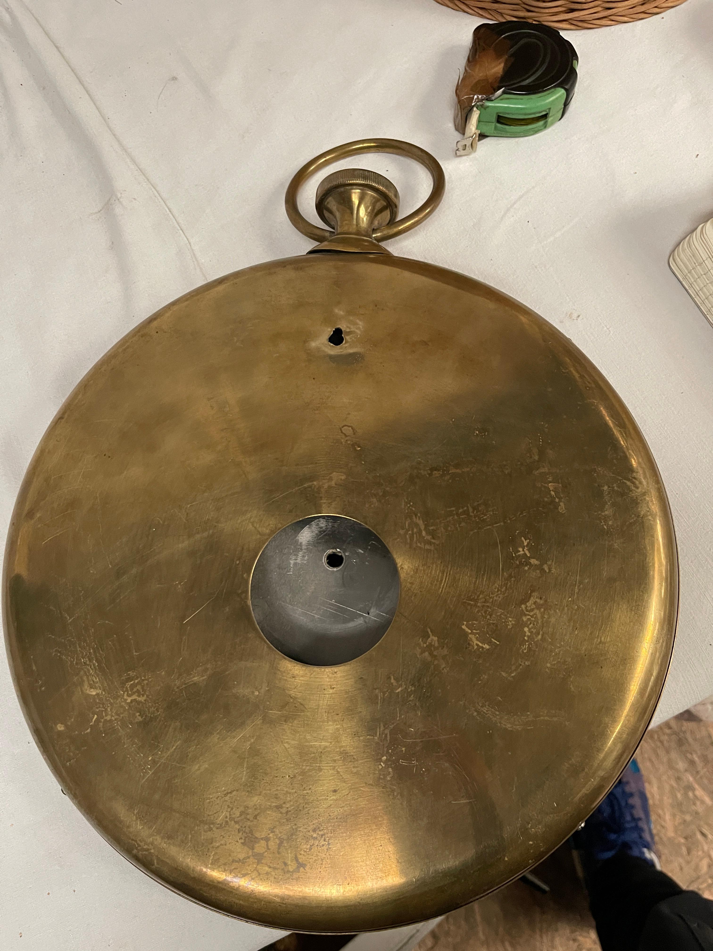 1950's vintage pocket watch wall mirror For Sale 2