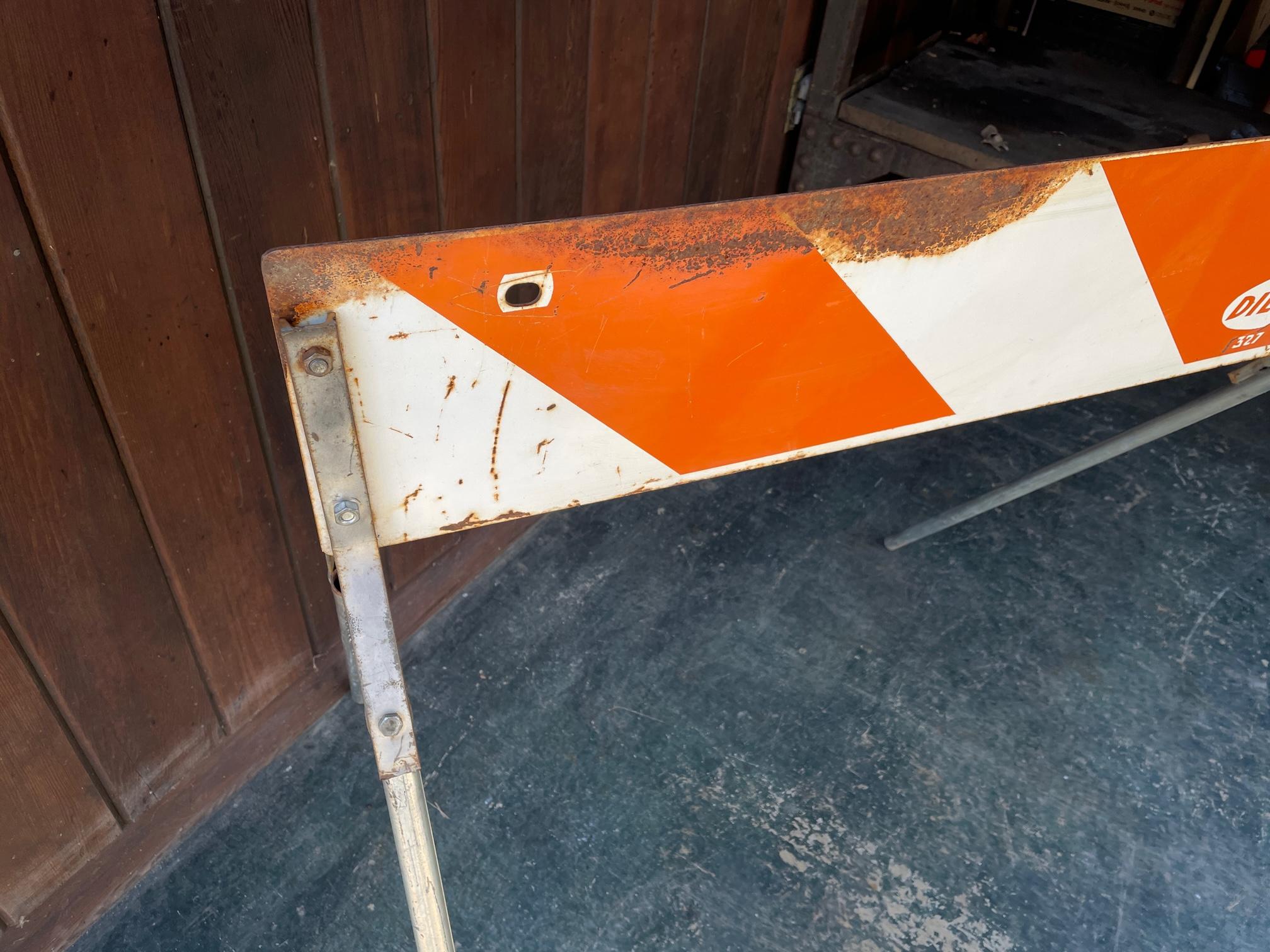 1950s Vintage Police Work Road Blocks Rat Rod Garage Shop Hazard Traffic Signs 3