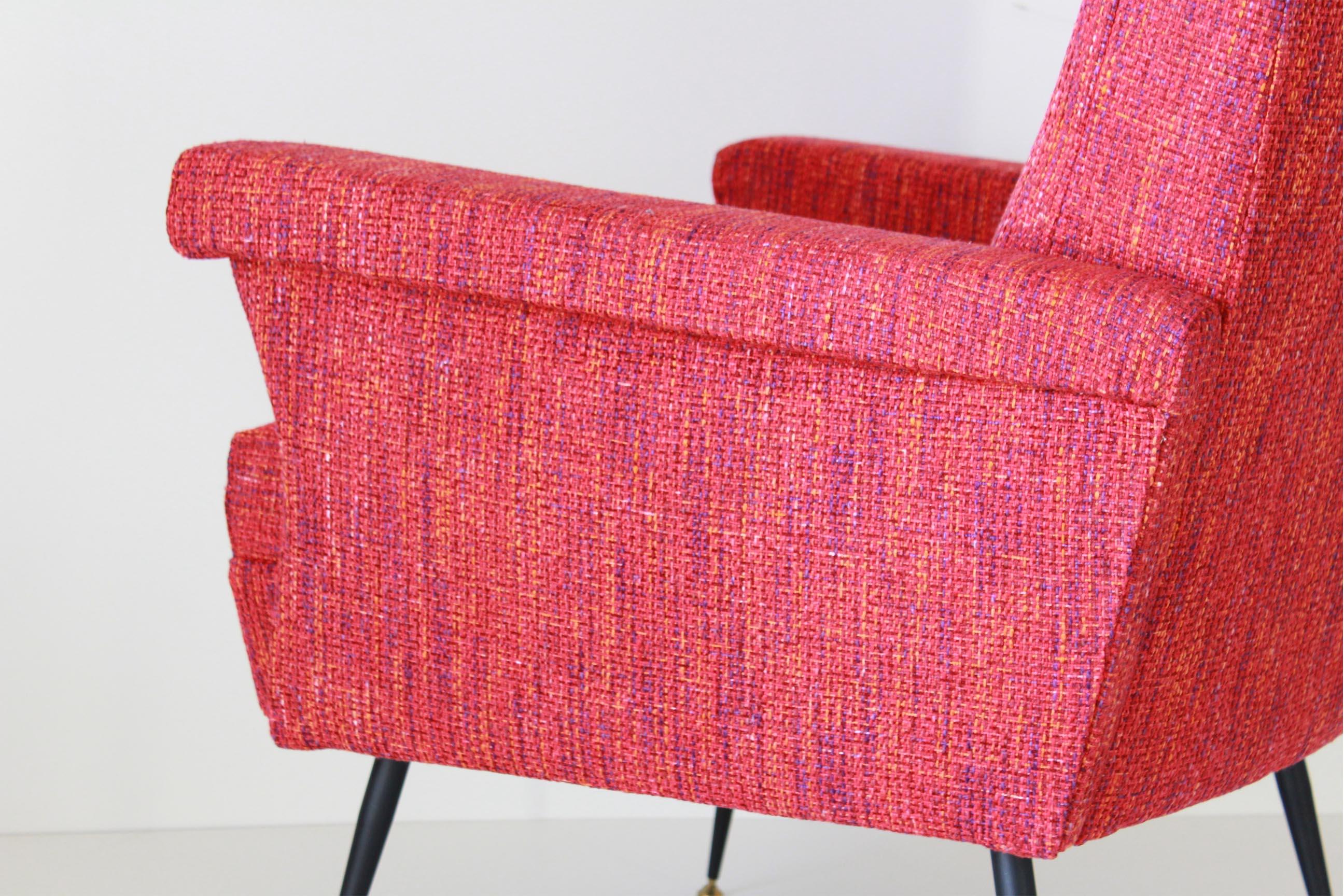 1950s Vintage Red Armchairs, Set of Two 5