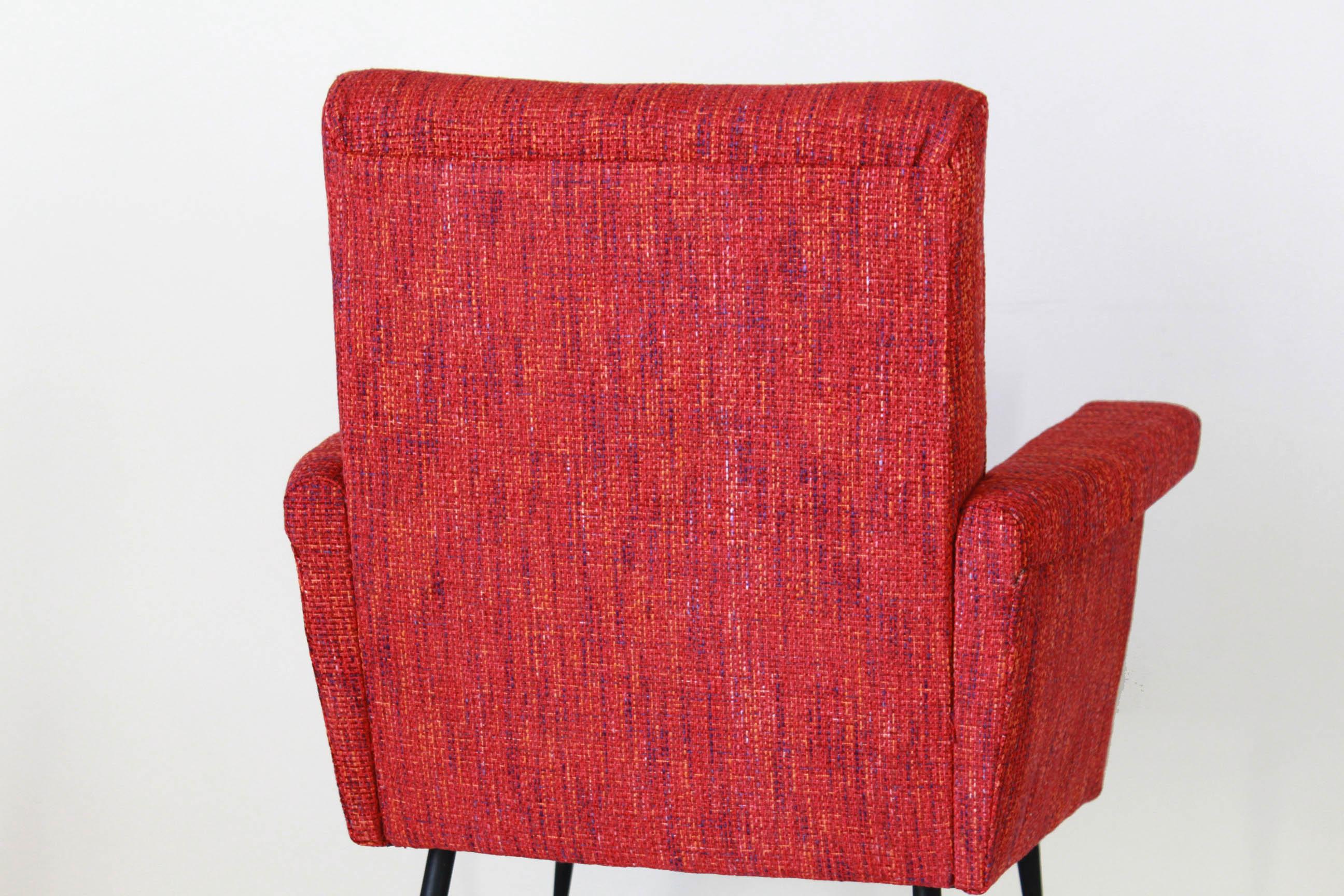 1950s Vintage Red Armchairs, Set of Two 10