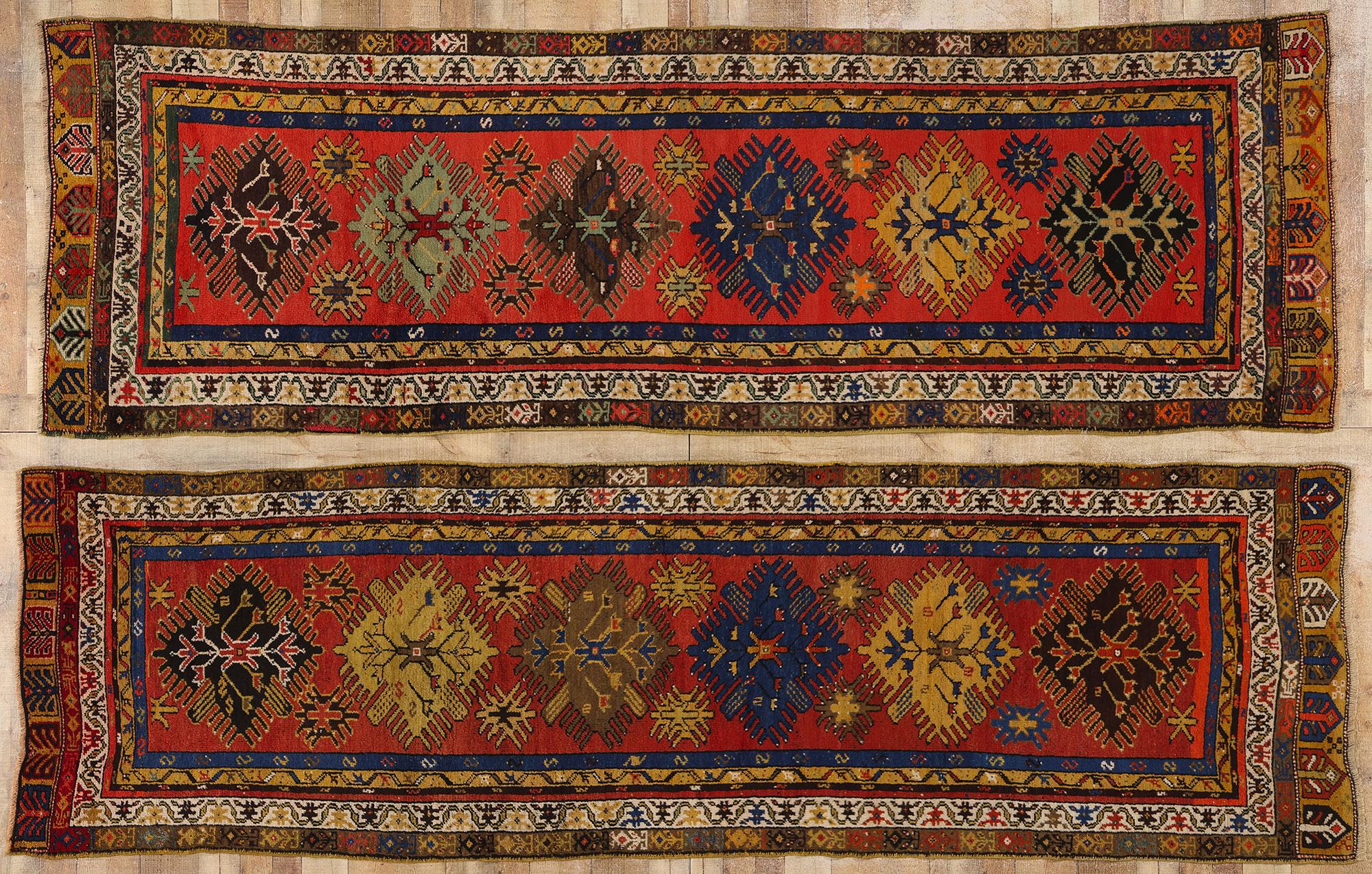 Tapis en laine turque Oushak rouge des années 1950 en vente 4