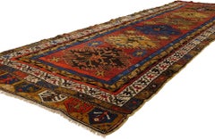 1950s Vintage Red Turkish Oushak Wool Rug