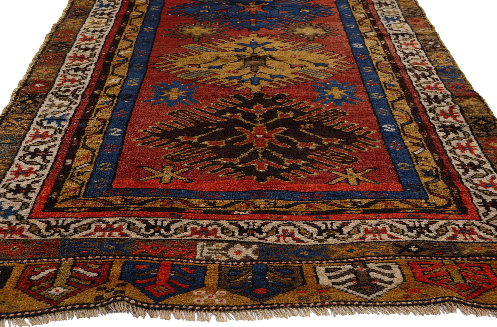 1950s Vintage Red Turkish Oushak Wool Rug In Good Condition For Sale In Dallas, TX