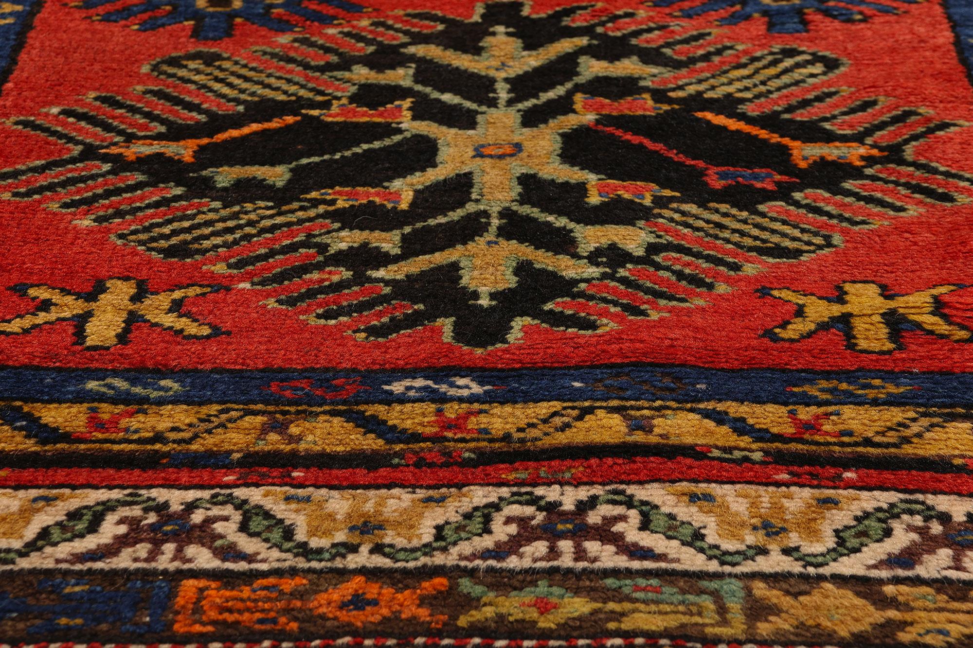 1950er Vintage Rot Türkisch Oushak Wollteppich (20. Jahrhundert) im Angebot