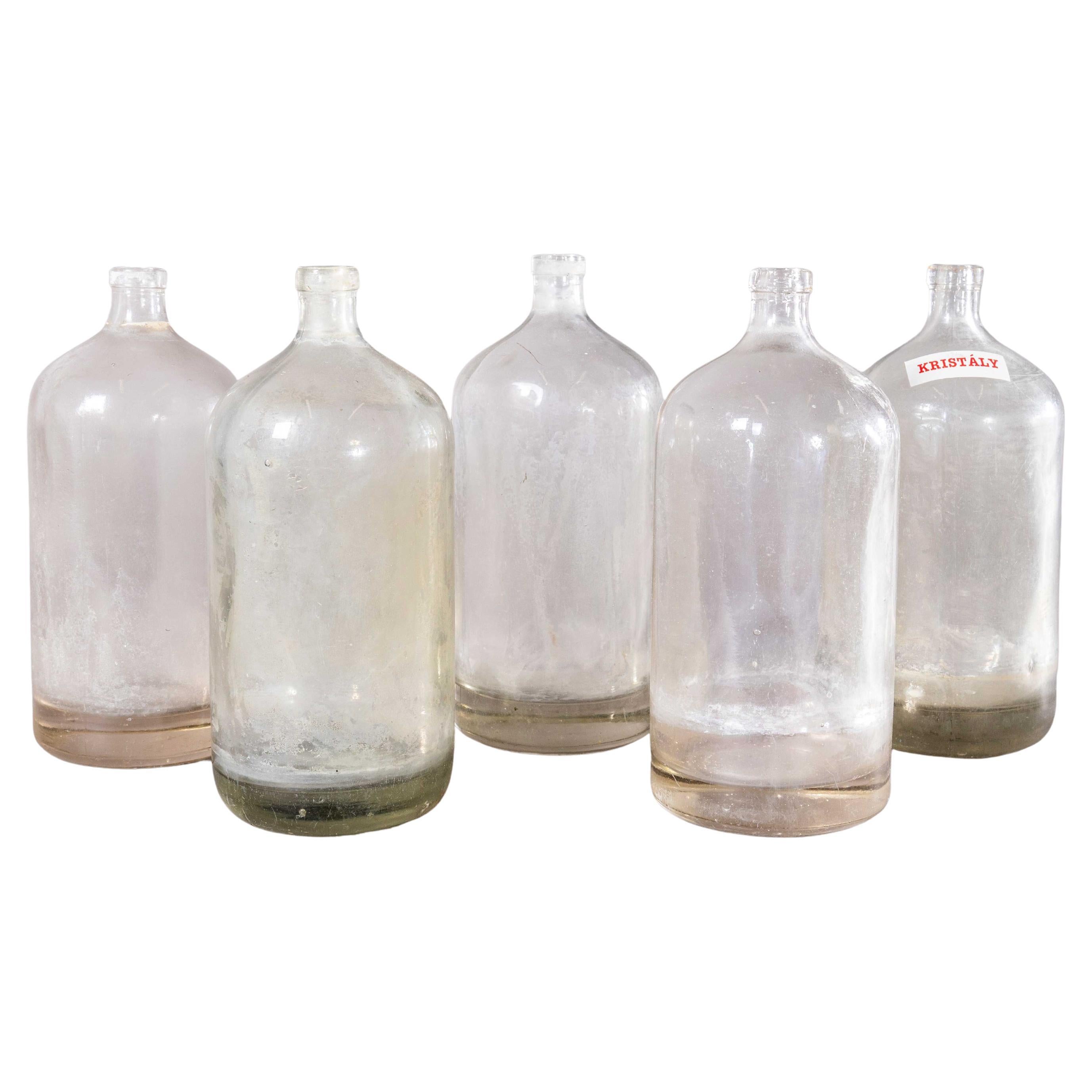 Bouteilles de soda roumaines des années 1950 sans siphon - Verre clair