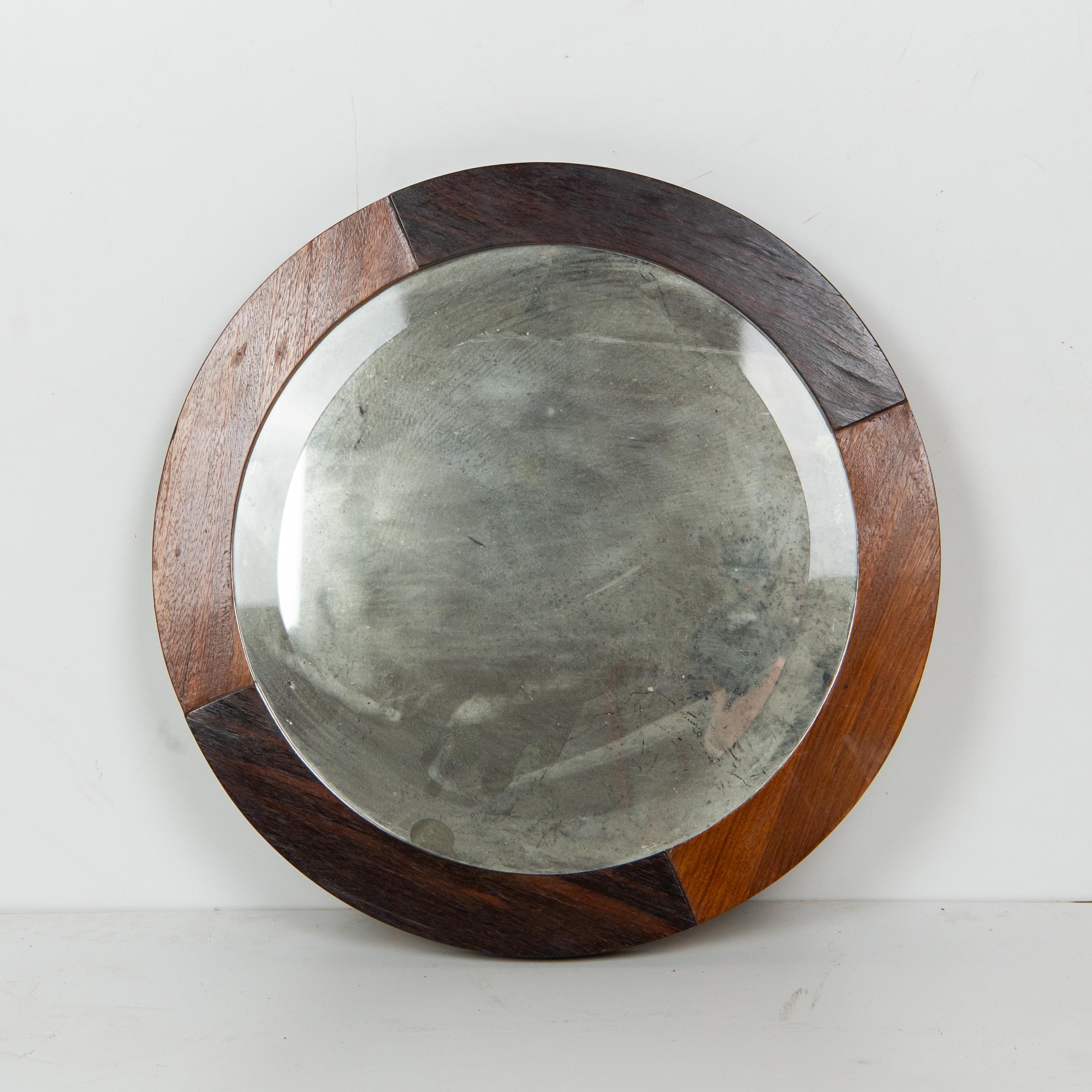 Vintage Round Wall Mirror, Italy 1950s In Good Condition In Ceglie Messapica, IT