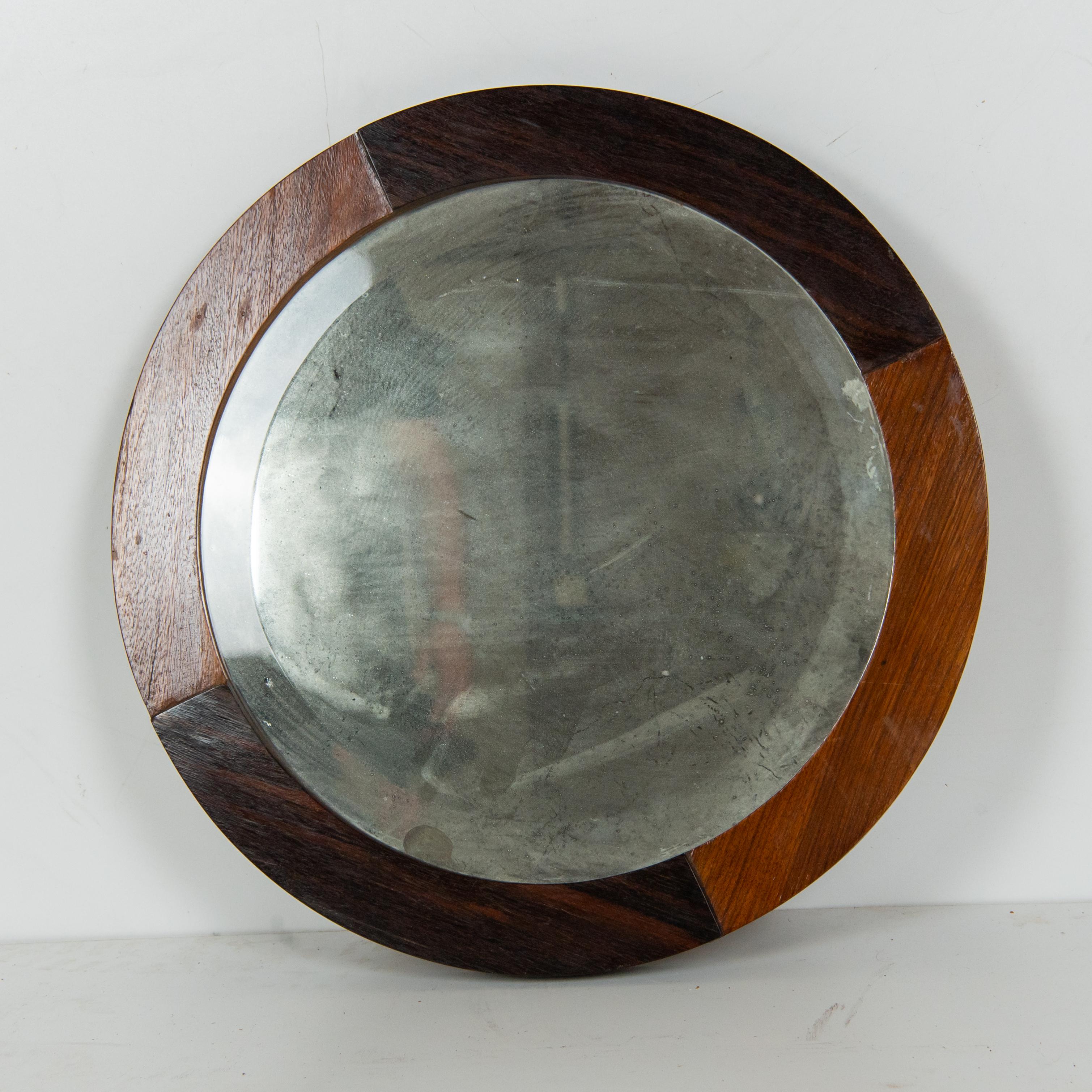 Mid-20th Century Vintage Round Wall Mirror, Italy 1950s