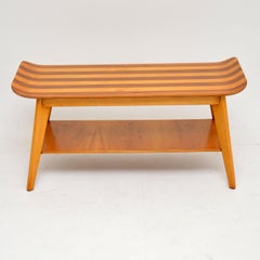 1950s Vintage Satin Wood & Walnut Coffee Table