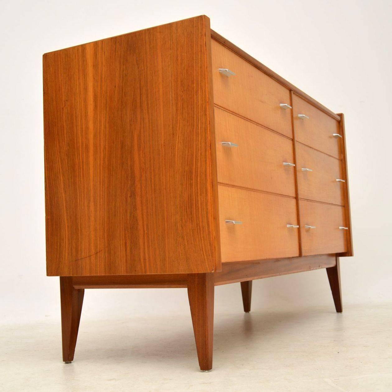 English 1950s Vintage Sideboard by Alfred COX in Walnut and Sycamore