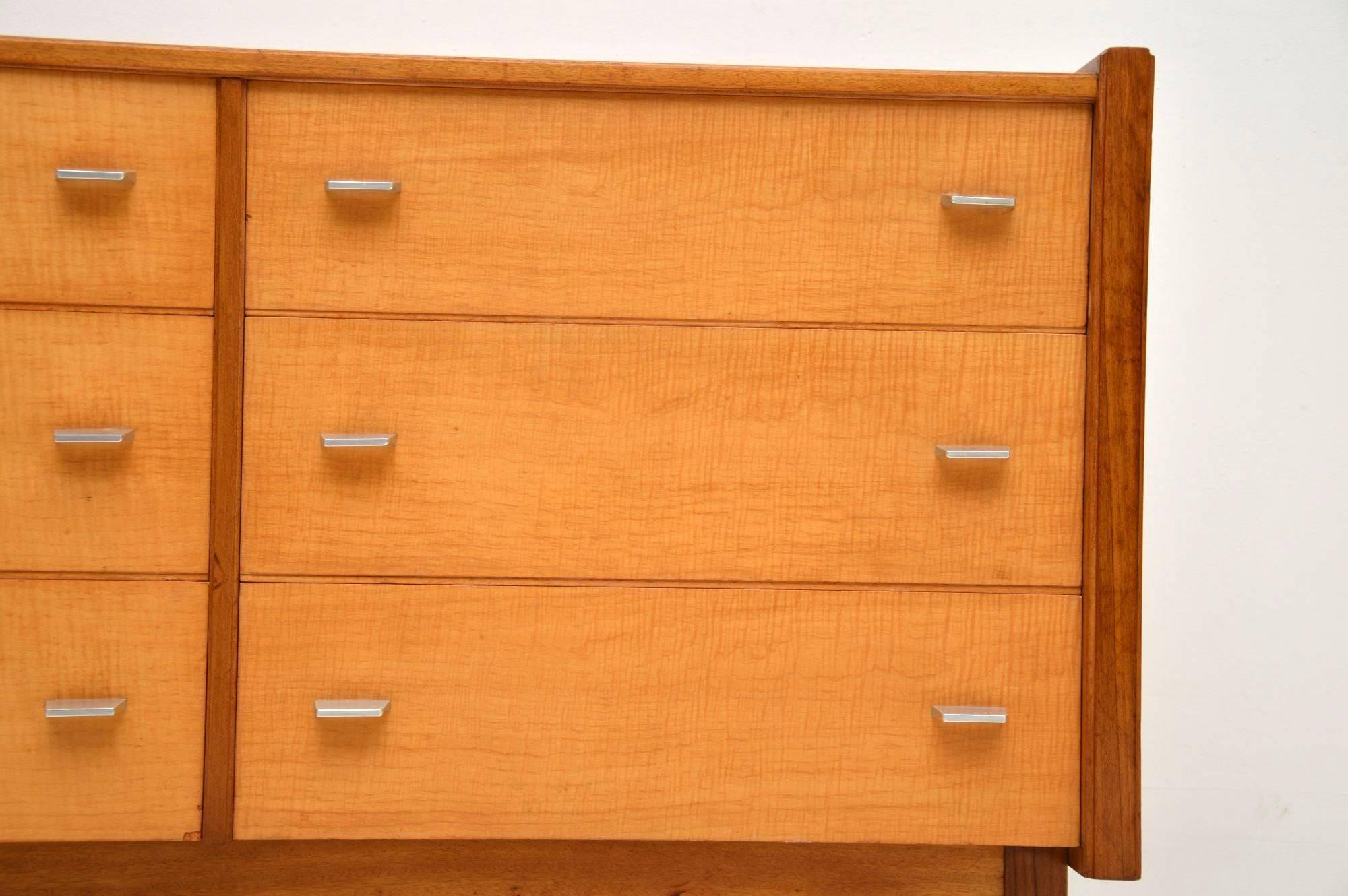 Mid-20th Century 1950s Vintage Sideboard by Alfred COX in Walnut and Sycamore