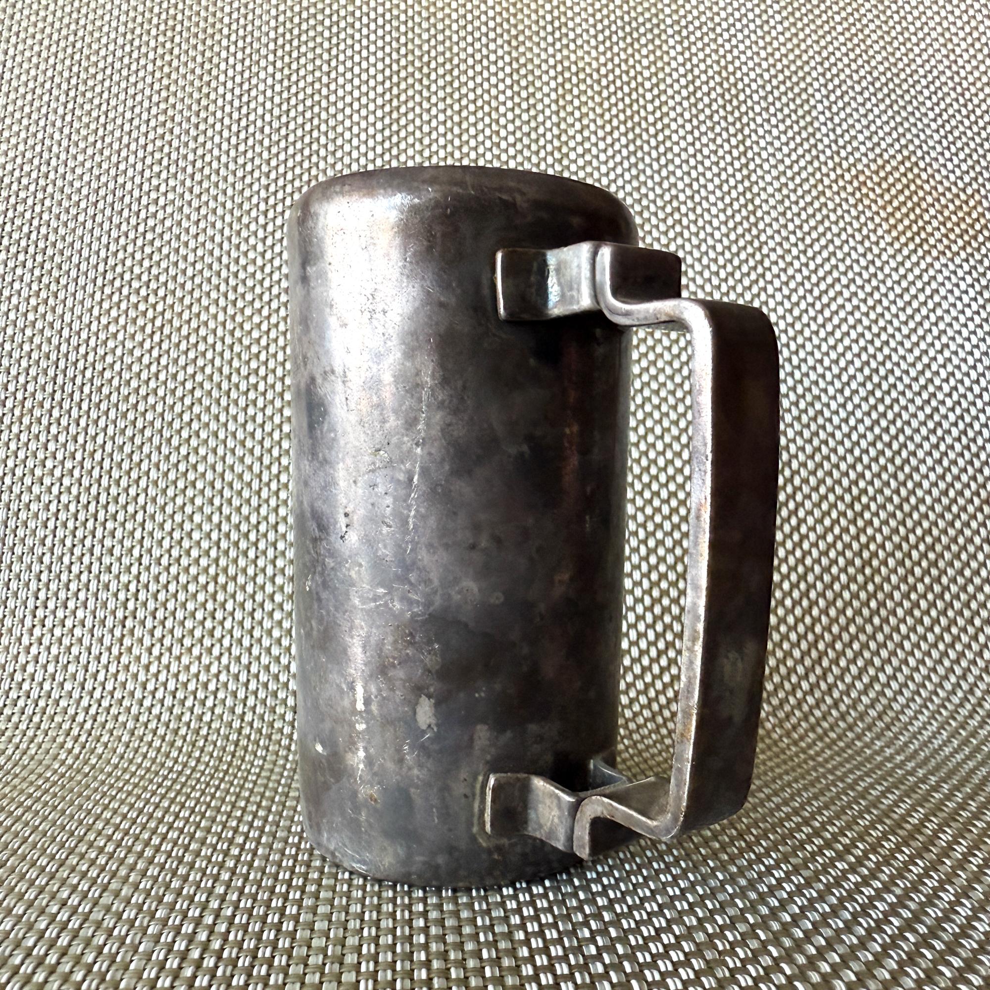 1950s Vintage Silver Creamer Milk Pitcher Meneses Bros of Spain Mid Century For Sale 1
