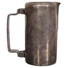Pichet à lait crémier en argent vintage Meneses Bros d'Espagne des années 1950