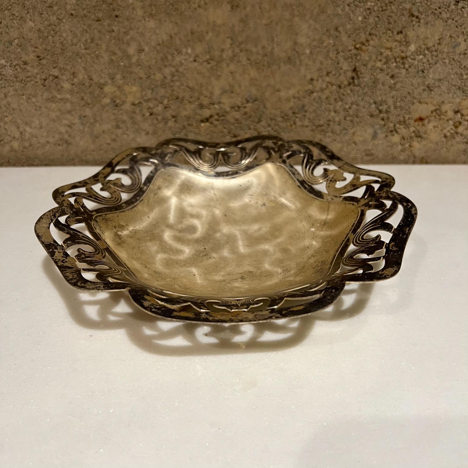 Mid-Century Modern 1950s Vintage Silver Ikora Serving Candy Dish Footed from Germany
