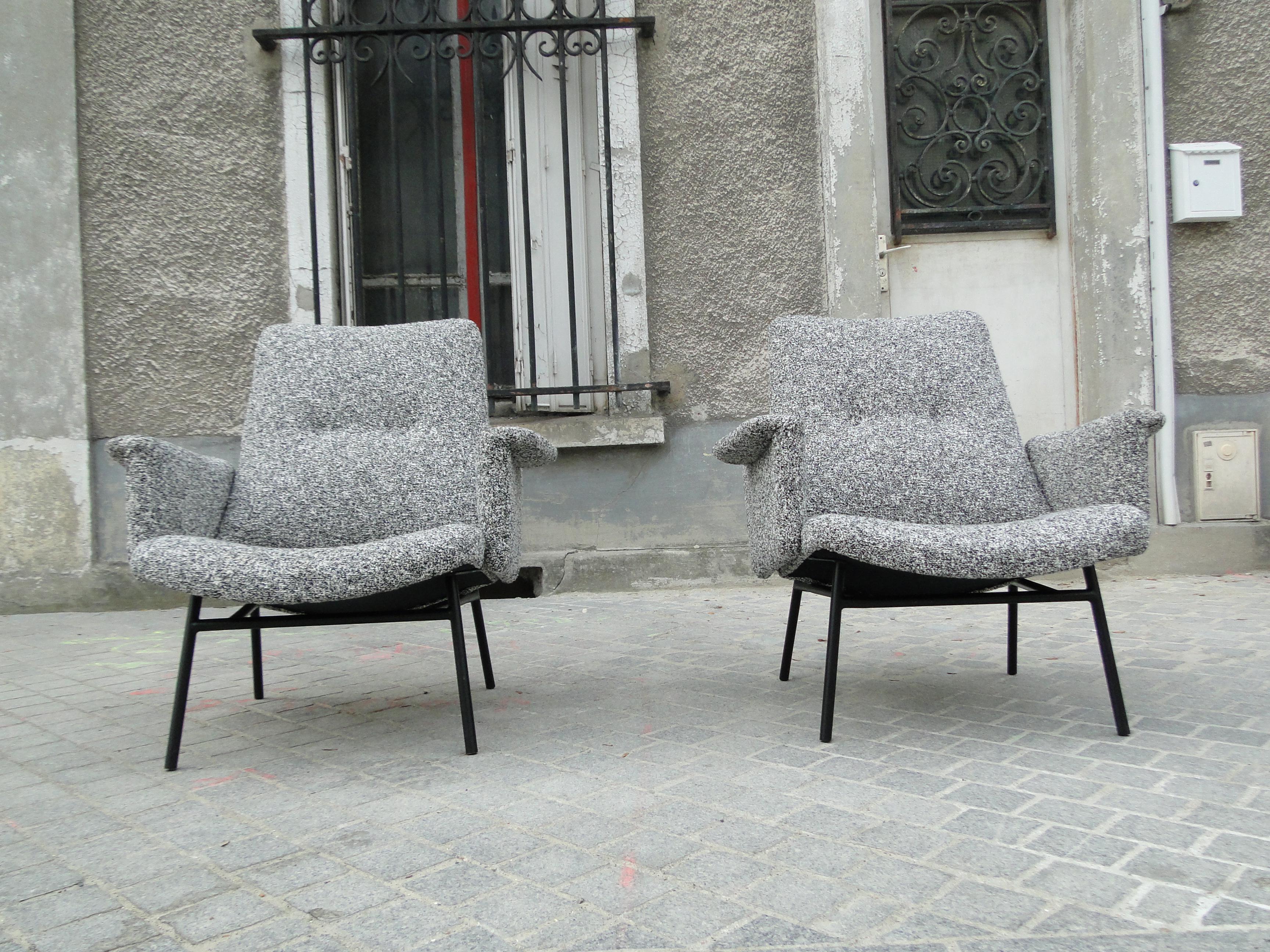  Pierre Guariche Vintage SK660 Sessel-Sessel   (Moderne der Mitte des Jahrhunderts) im Angebot
