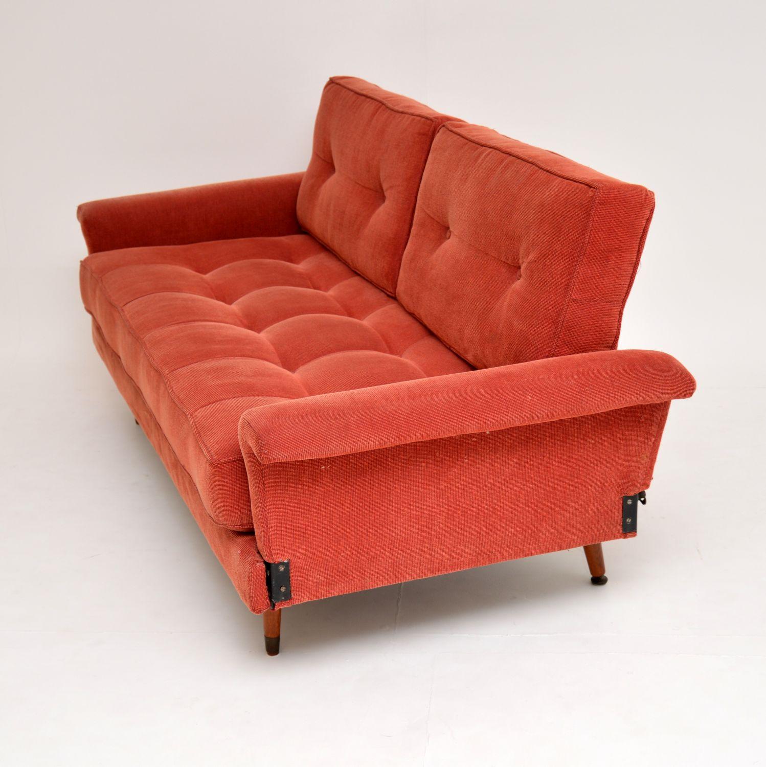 British 1950s Vintage Sofa Bed