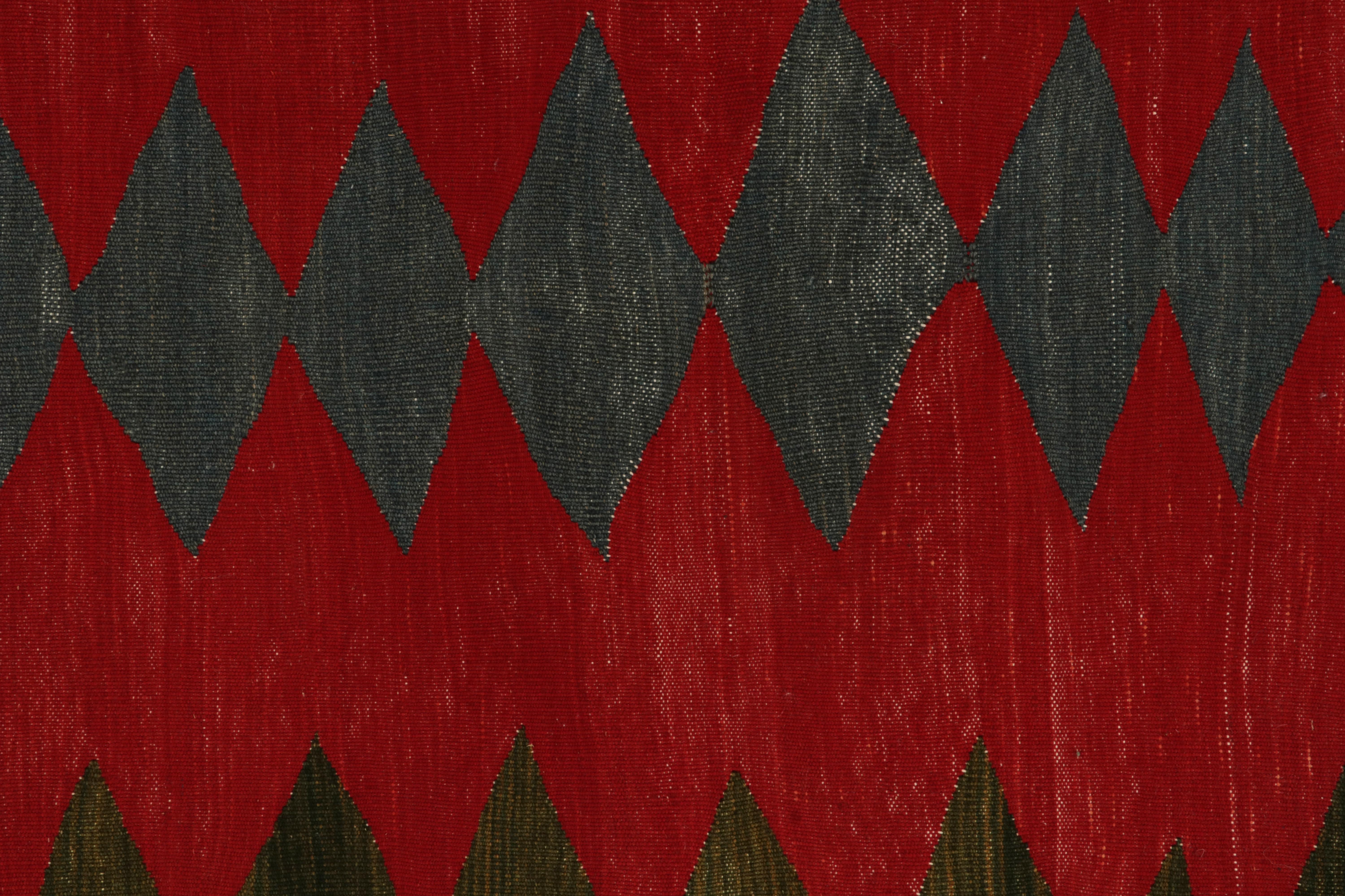 1950er Jahre Vintage Sofren Kelim-Teppich in Rot, Blau und Braun von Teppich & Kelim (Handgeknüpft) im Angebot