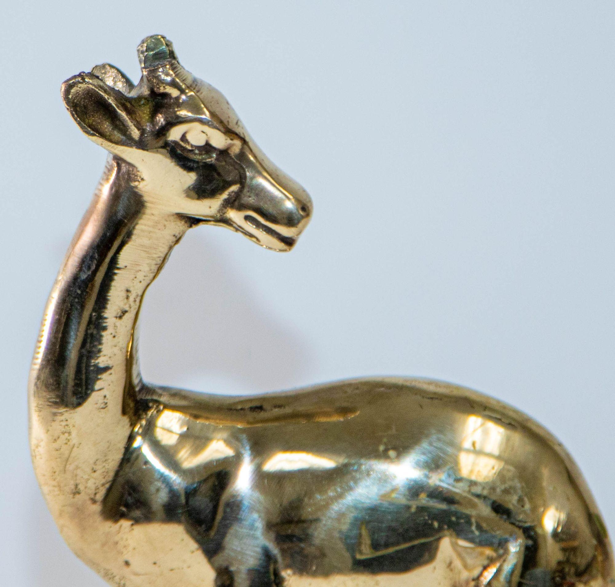 solid brass deer figurines