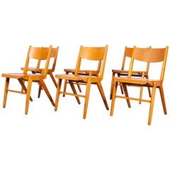 1950s Vintage Stacking Dining Chairs, Set of Six