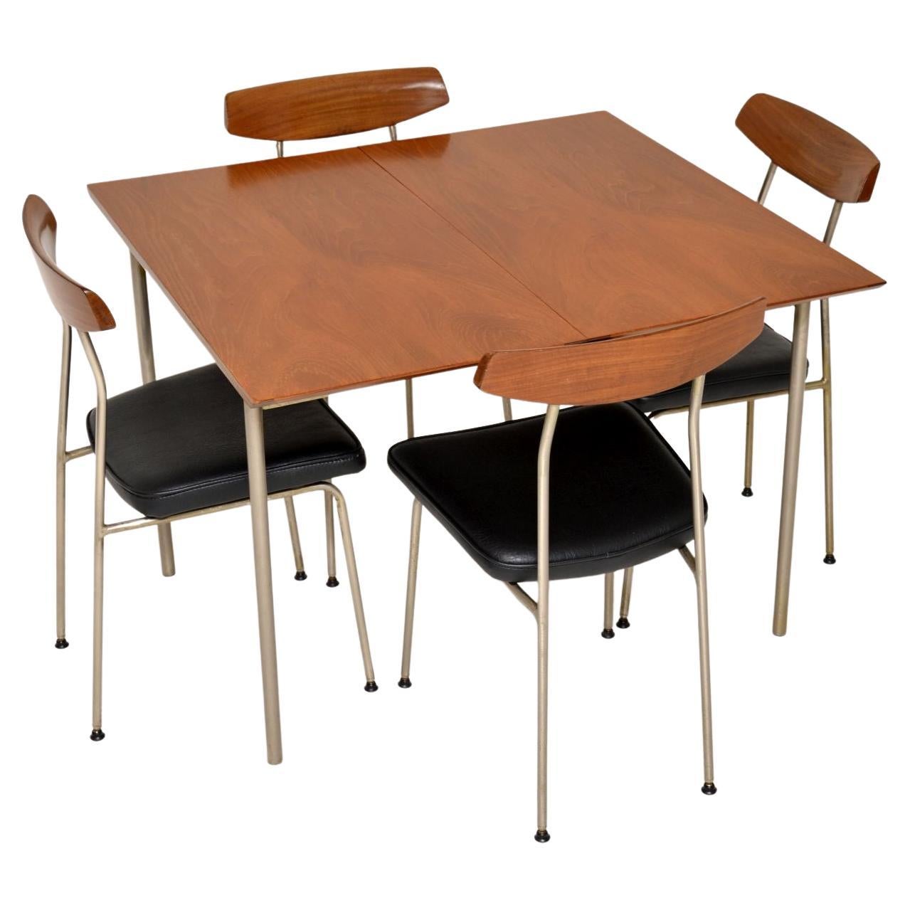 1950's Vintage Stag S Range Teak Dining Table & Chairs