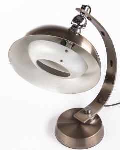 1950s Vintage Table Lamp in Chrome Metal Design