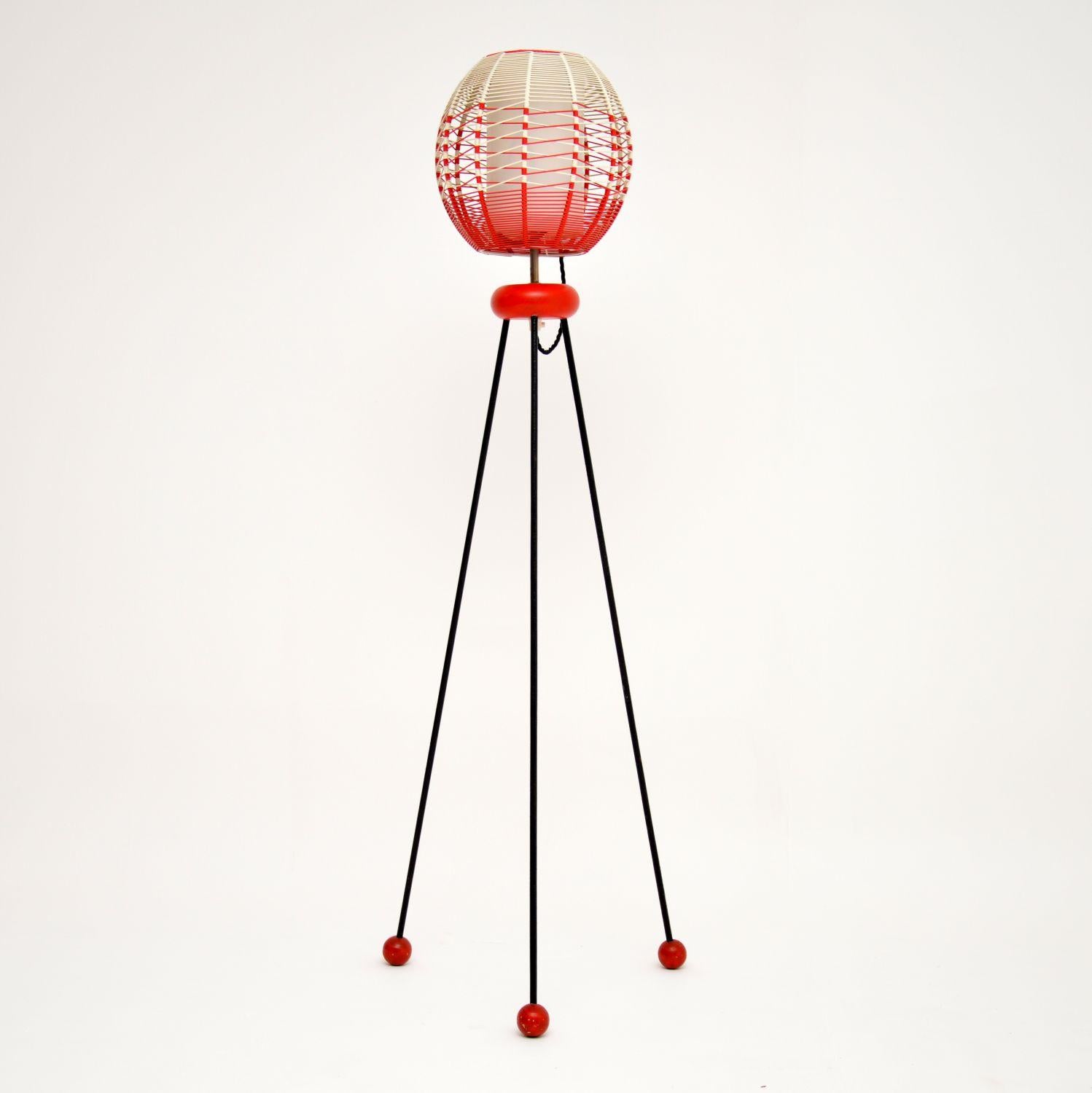 1950s Vintage Tripod Floor Lamp 6