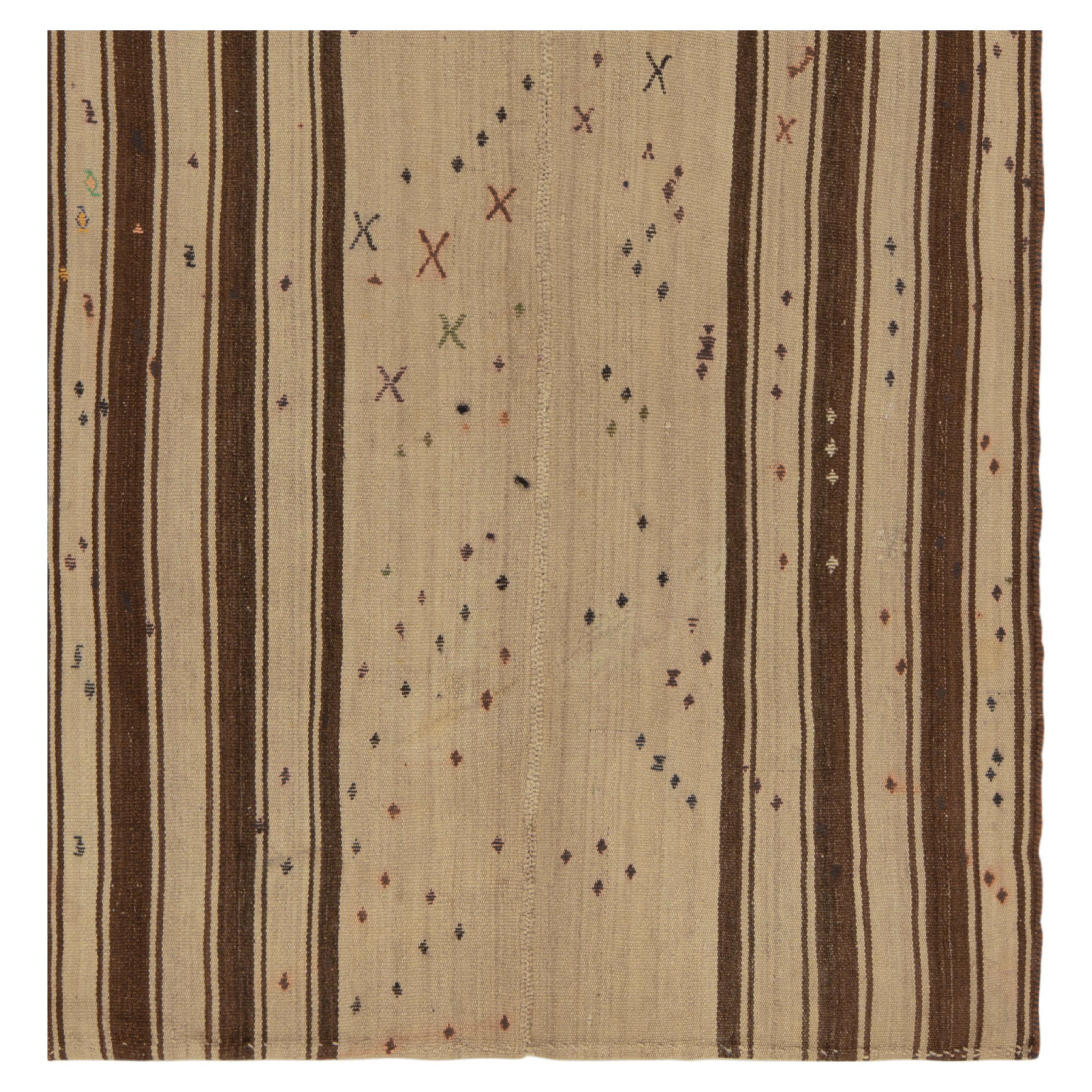 Türkischer Vintage-Kilim-Teppich in Beige mit geometrischen Mustern von Rug & Kilim, 1950er Jahre