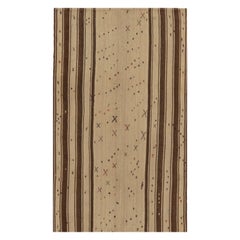 1950s, Vintage Turkish Kilim Rug in Beige Geometric Patterns by Rug & Kilim