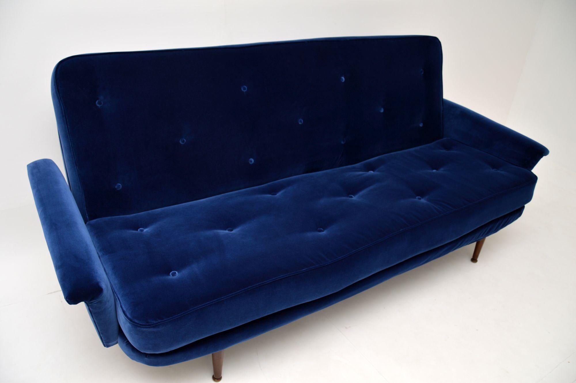 1950s Vintage Velvet Sofa Bed 2