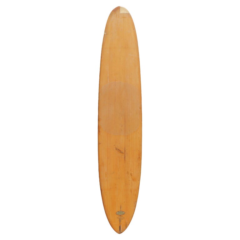 1950s Vintage Velzy Jacobs Balsa Wood Surfboard For Sale at 1stDibs