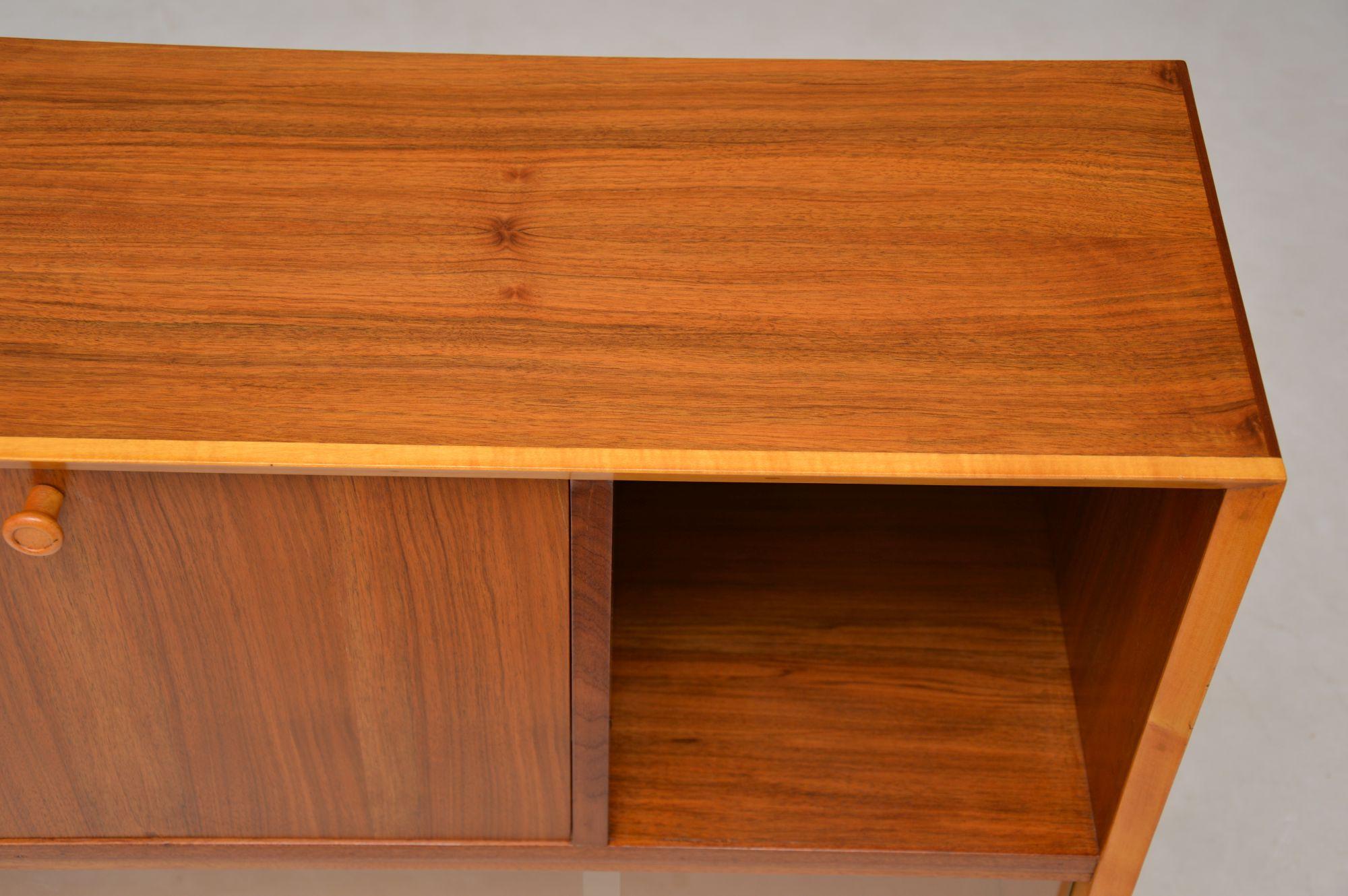 1950s Vintage Walnut Bureau Bookcase Cabinet 5