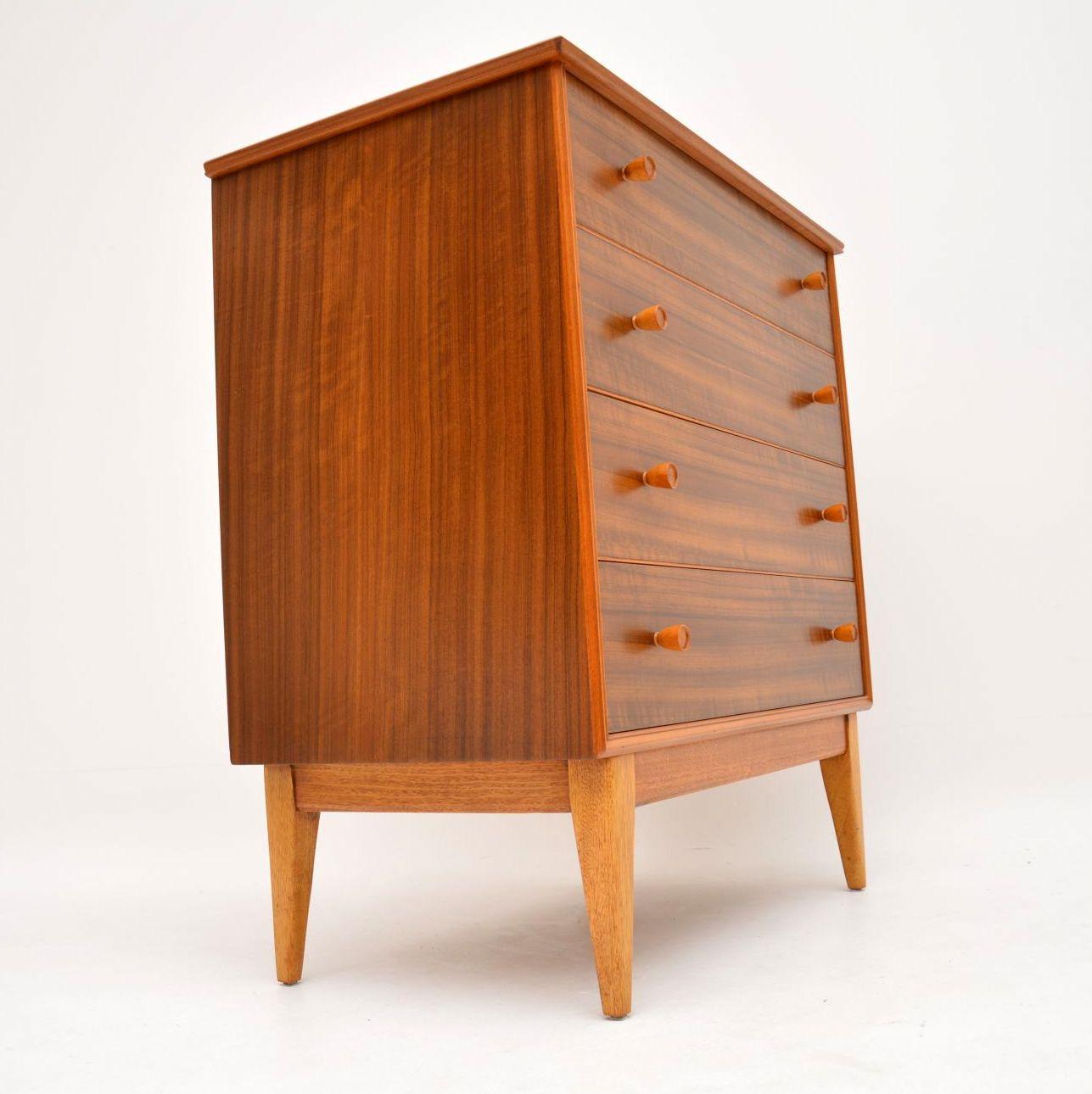 1950s Vintage Walnut Chest of Drawers by Alfred Cox 1