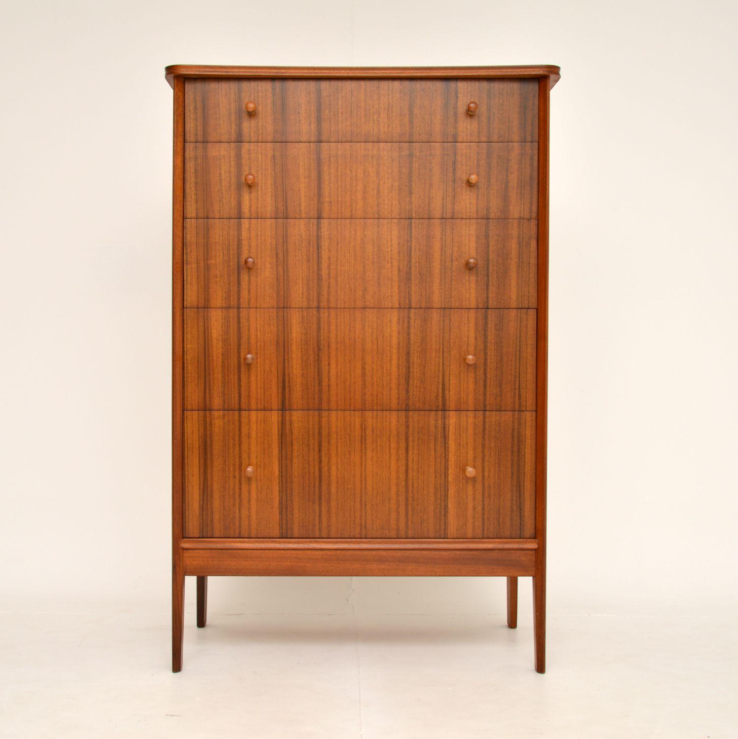 Mid-Century Modern 1950's Vintage Walnut Chest of Drawers by Peter Hayward for Vanson