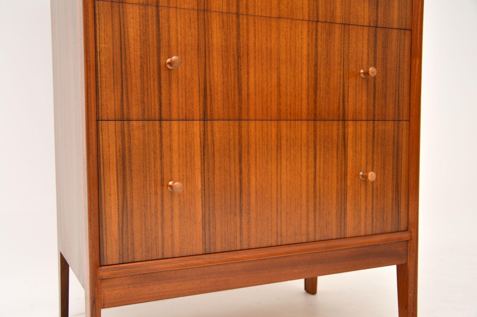 1950's Vintage Walnut Chest of Drawers by Peter Hayward for Vanson In Good Condition In London, GB
