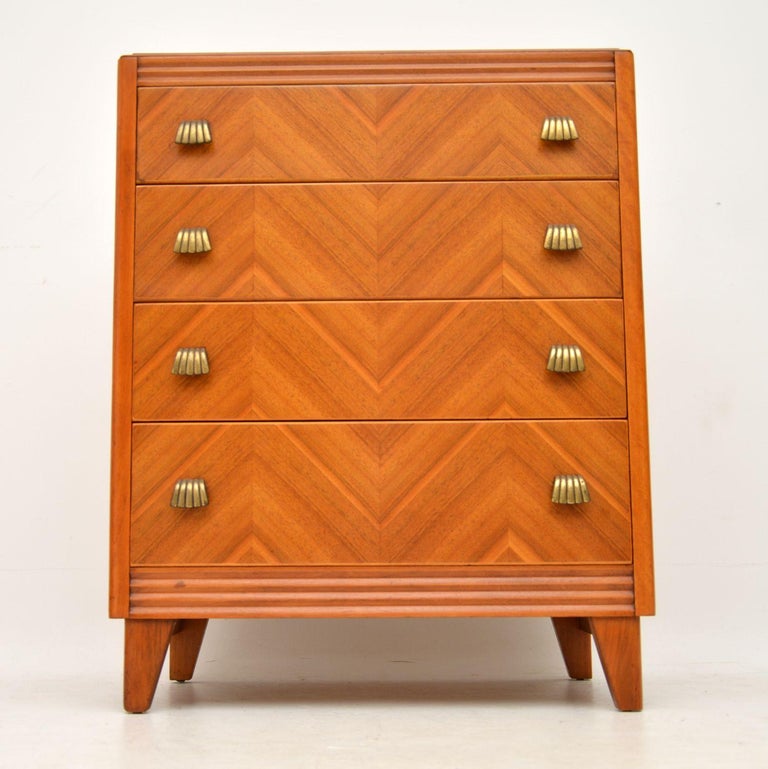 1950s Vintage Walnut Chest Of Drawers For Sale At 1stdibs