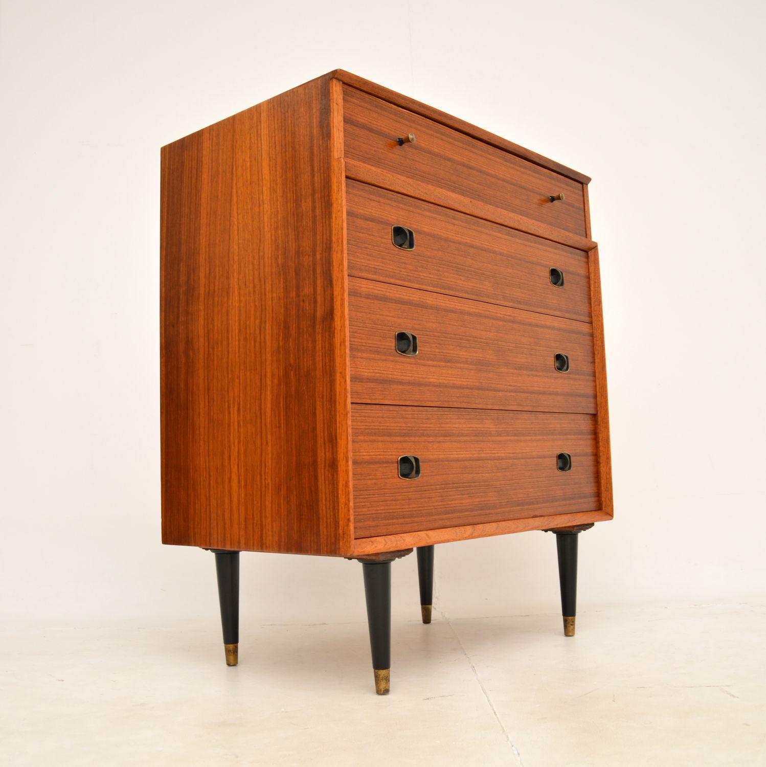 Mid-Century Modern 1950s Vintage Walnut Chest of Drawers For Sale