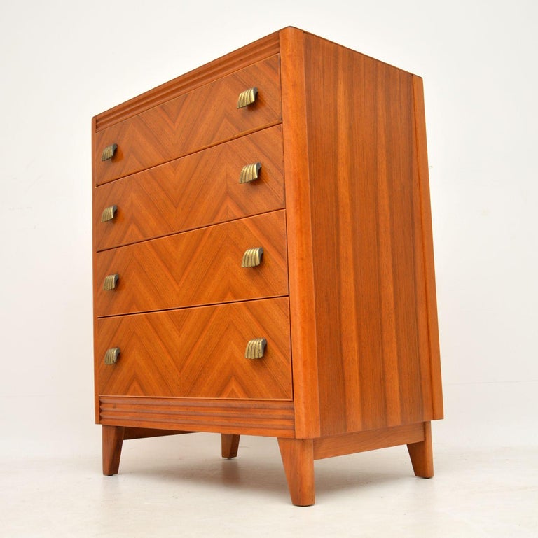 1950s Vintage Walnut Chest Of Drawers For Sale At 1stdibs