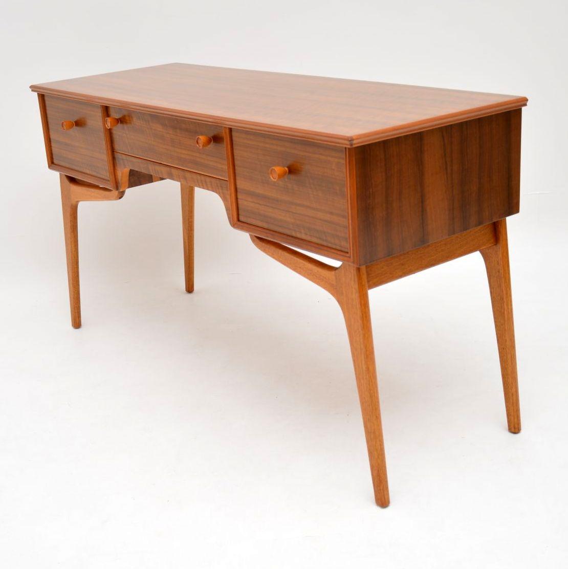 1950s Vintage Walnut Desk by Alfred Cox In Good Condition In London, GB