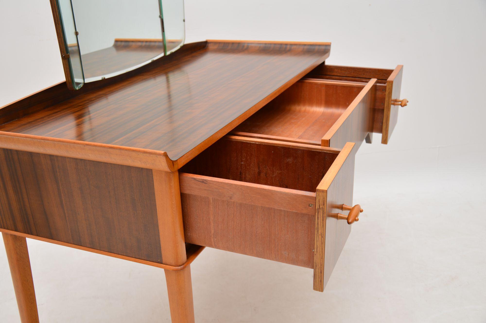 1950s Vintage Walnut Dressing Table 3