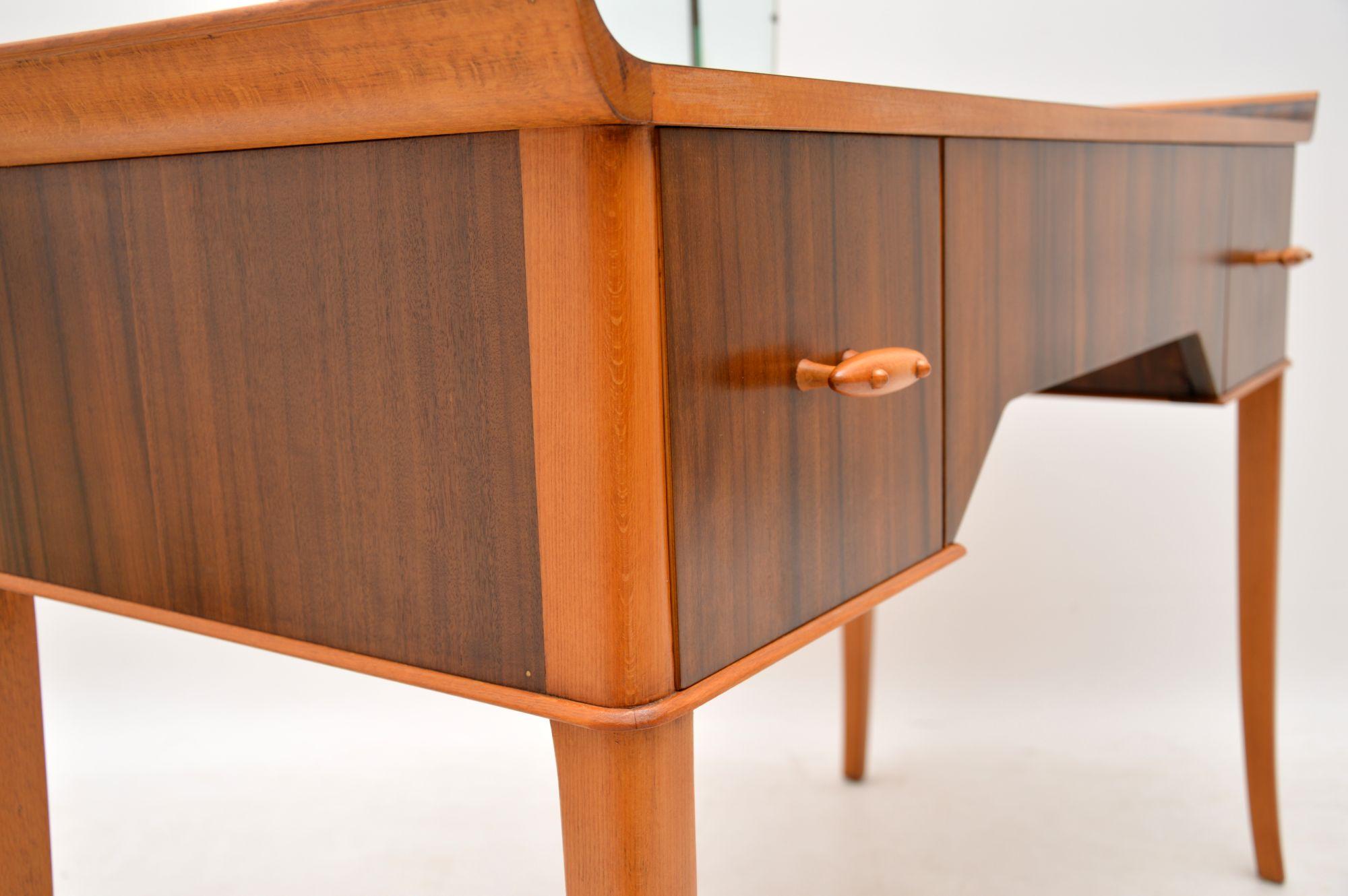 1950s Vintage Walnut Dressing Table 4