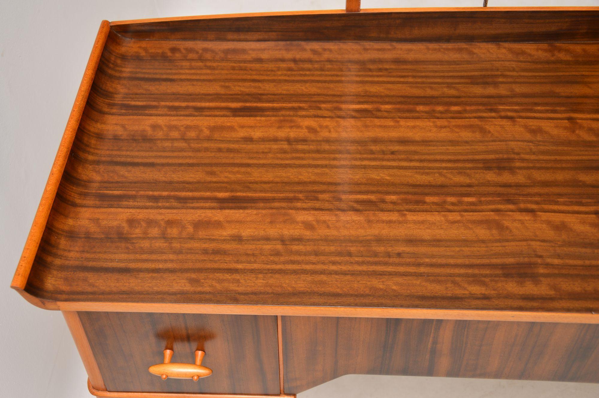 Mid-20th Century 1950s Vintage Walnut Dressing Table